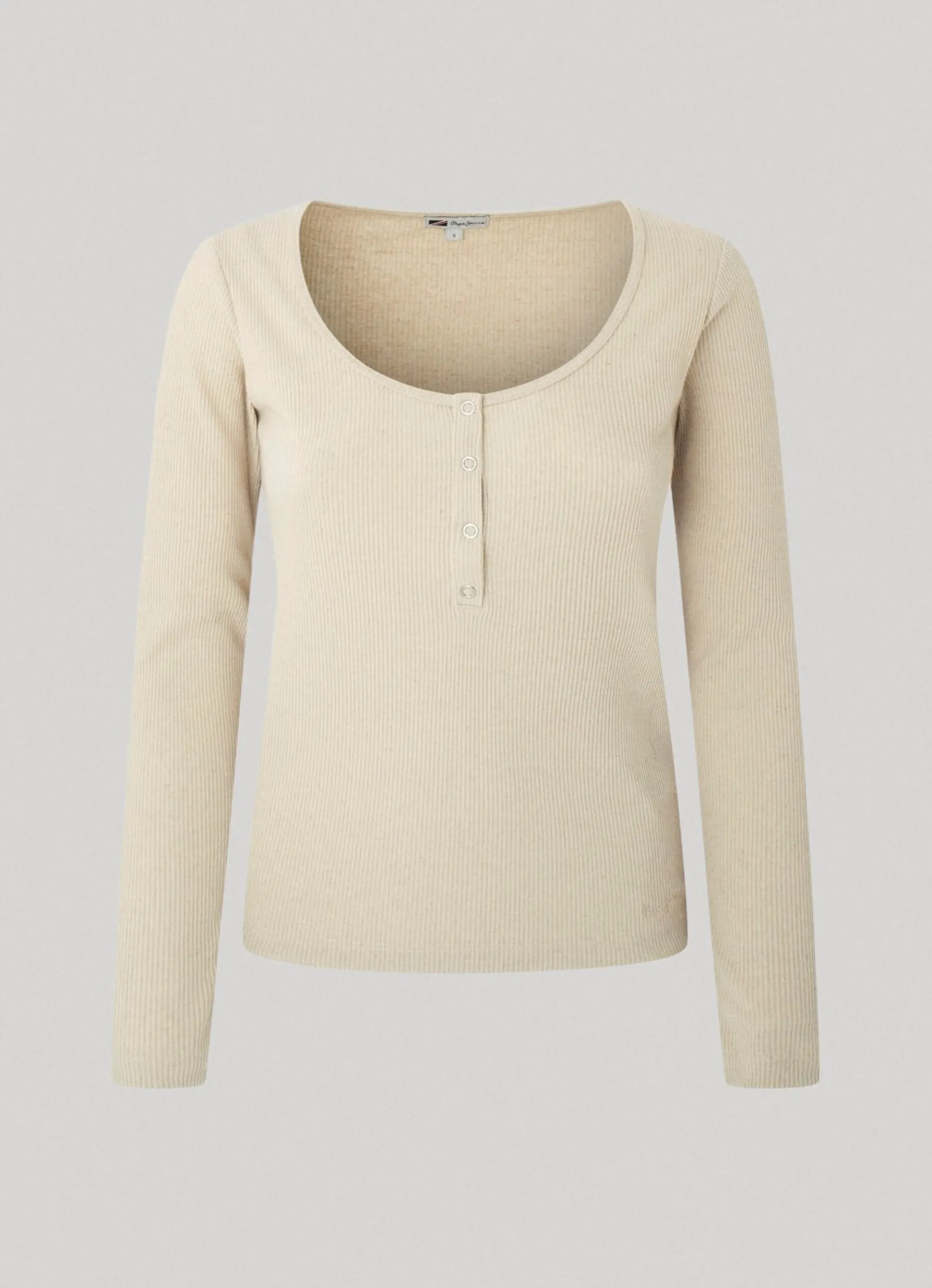 Women Pepe Jeans Melange Rib T-Shirt