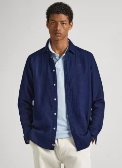 Men Pepe Jeans Micro Dots Cotton Shirt
