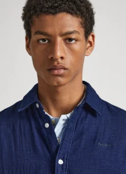 Men Pepe Jeans Micro Dots Cotton Shirt