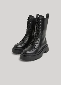 Women Pepe Jeans Mid Leg Utility Boots