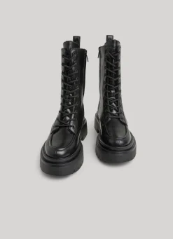 Women Pepe Jeans Mid Leg Utility Boots