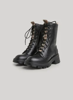 Women Pepe Jeans Mid-Calf Lace-Up Boots