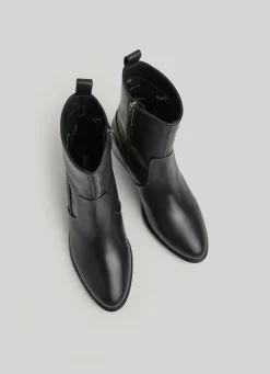 Women Pepe Jeans Mid-Calf Leather Bootie