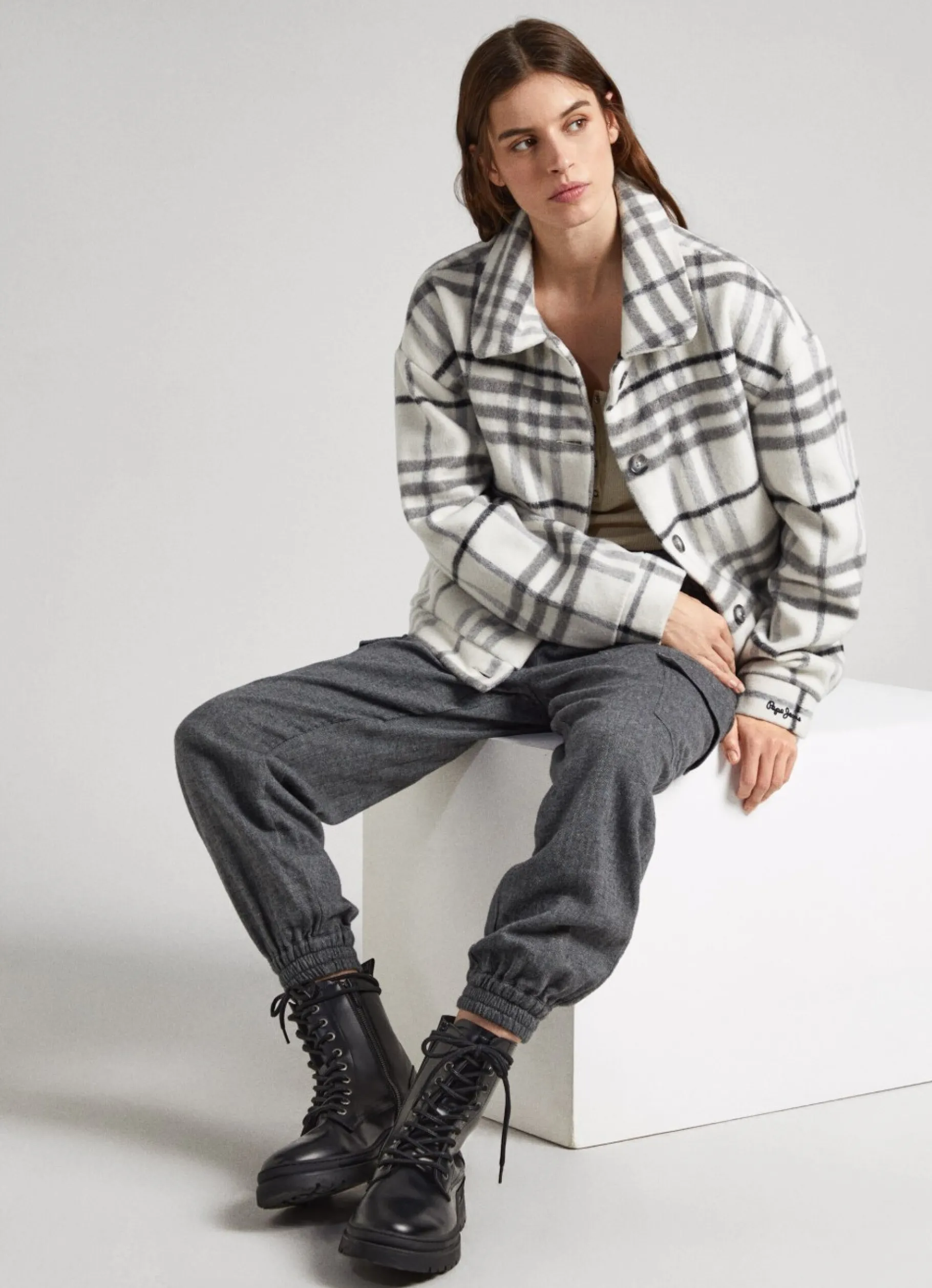 Women Pepe Jeans Mid-Cut Utility Boots