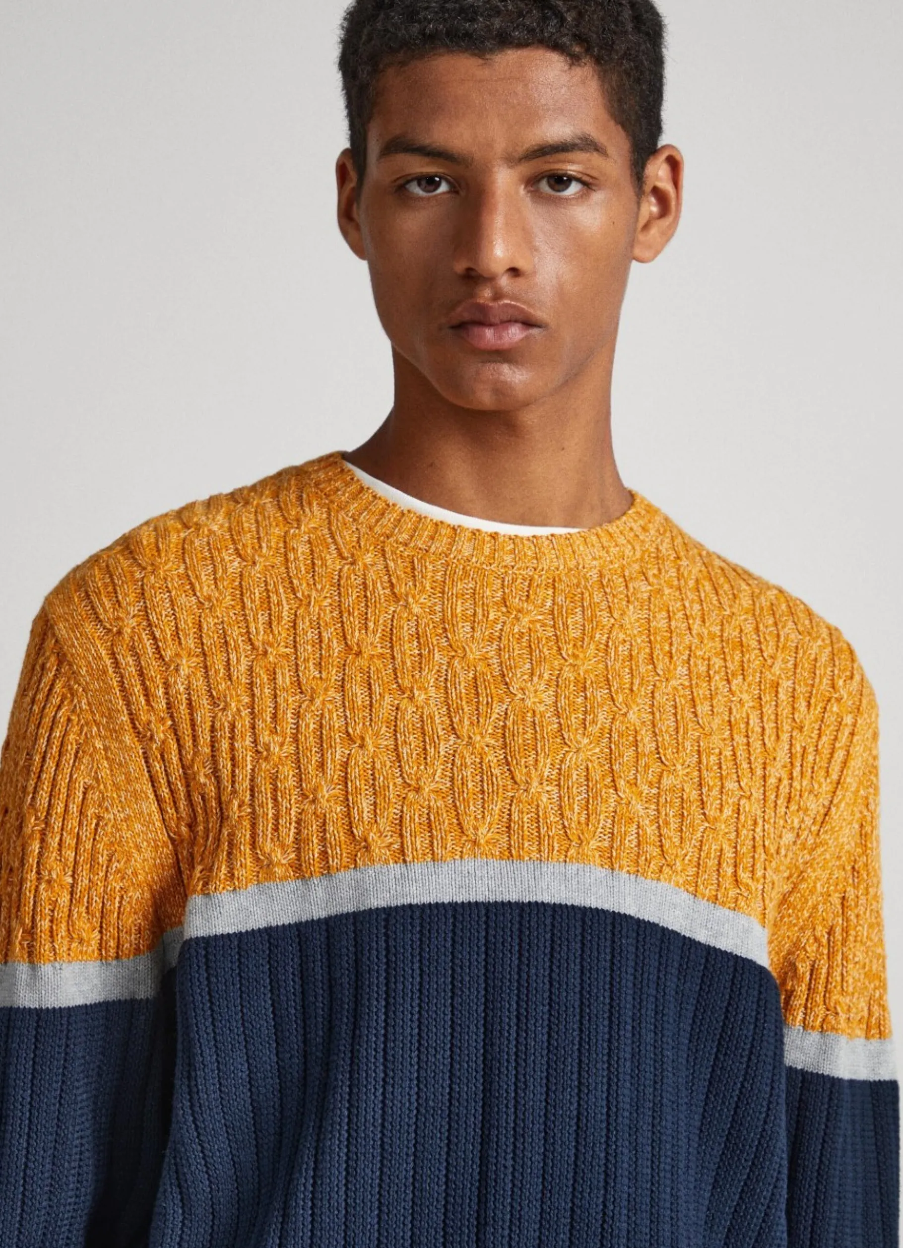 Men Pepe Jeans Mixed Stitch Sweatshirt