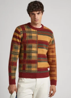 Men Pepe Jeans Multy Check Cotton Sweatshirt