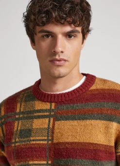 Men Pepe Jeans Multy Check Cotton Sweatshirt