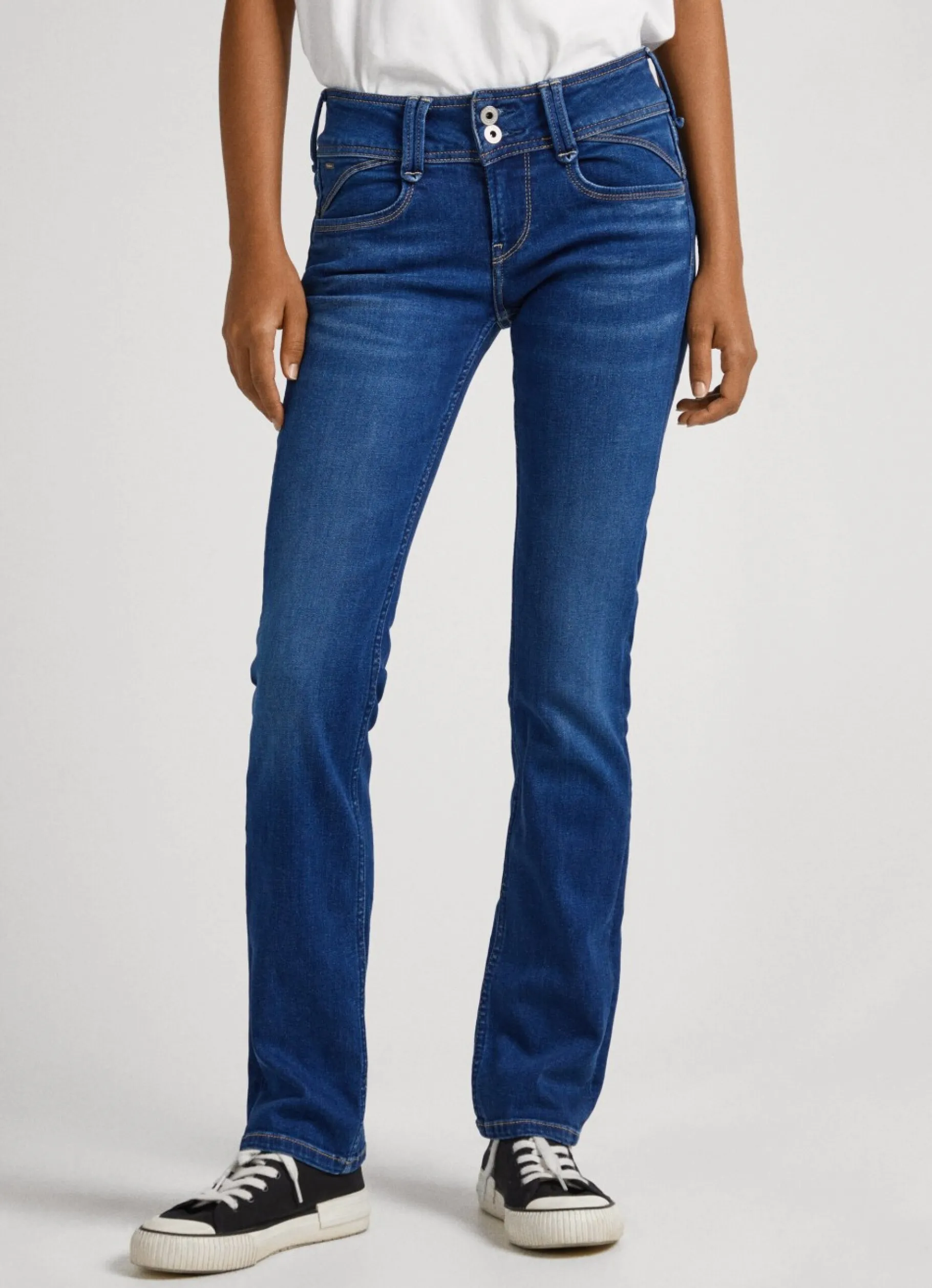 Women Pepe Jeans New Gen Regular Fit Mid-Rise Jeans