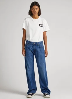 Women Pepe Jeans Nicky Boyfriend Fit Low-Rise Jeans