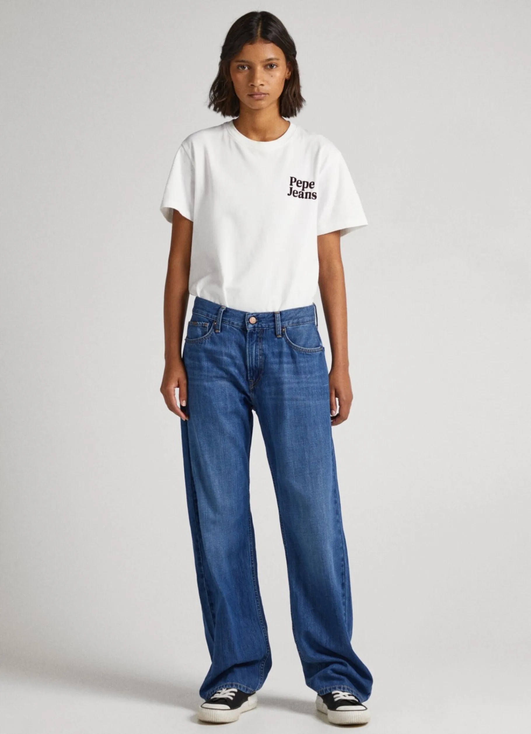 Women Pepe Jeans Nicky Boyfriend Fit Low-Rise Jeans