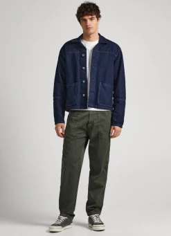 Men Pepe Jeans Nils Loose Fit Chino Trousers