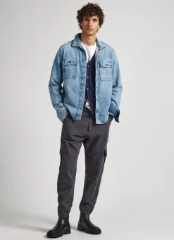 Men Pepe Jeans Nolan Loose Fit Cargo Trousers