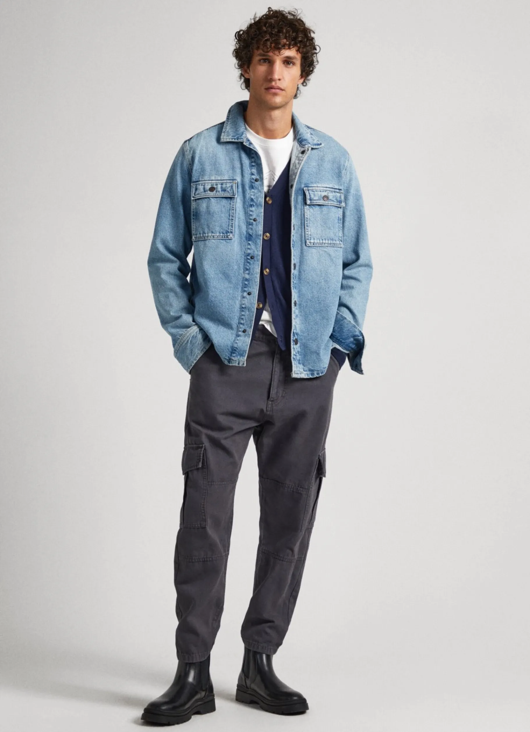 Men Pepe Jeans Nolan Loose Fit Cargo Trousers