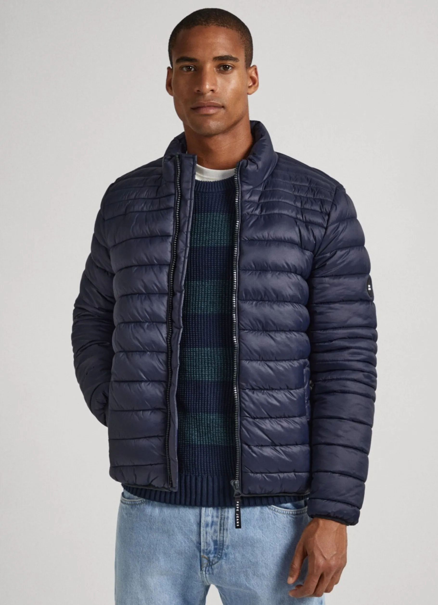 Men Pepe Jeans Nylon Puffer Jacket