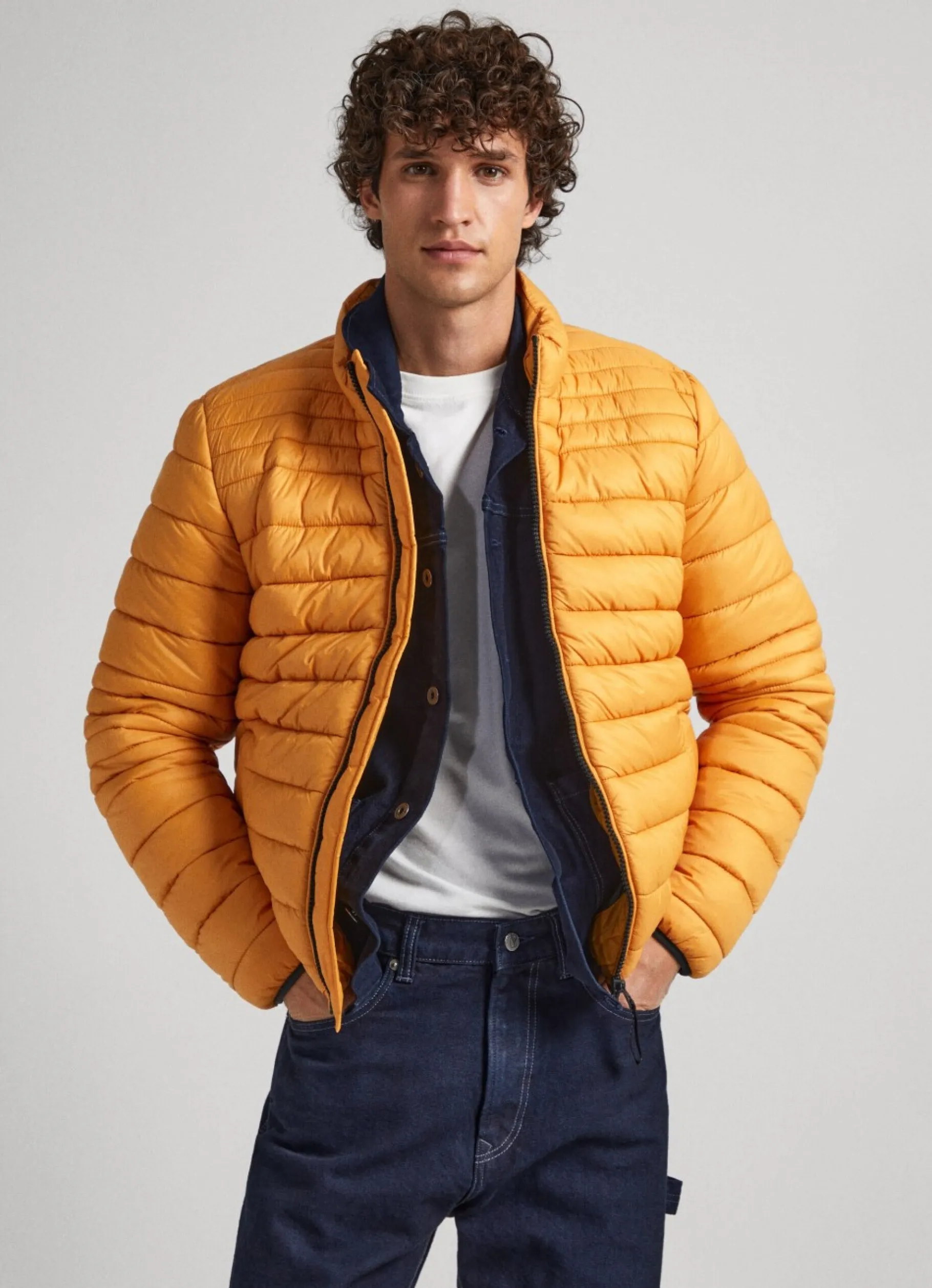 Men Pepe Jeans Nylon Puffer Jacket