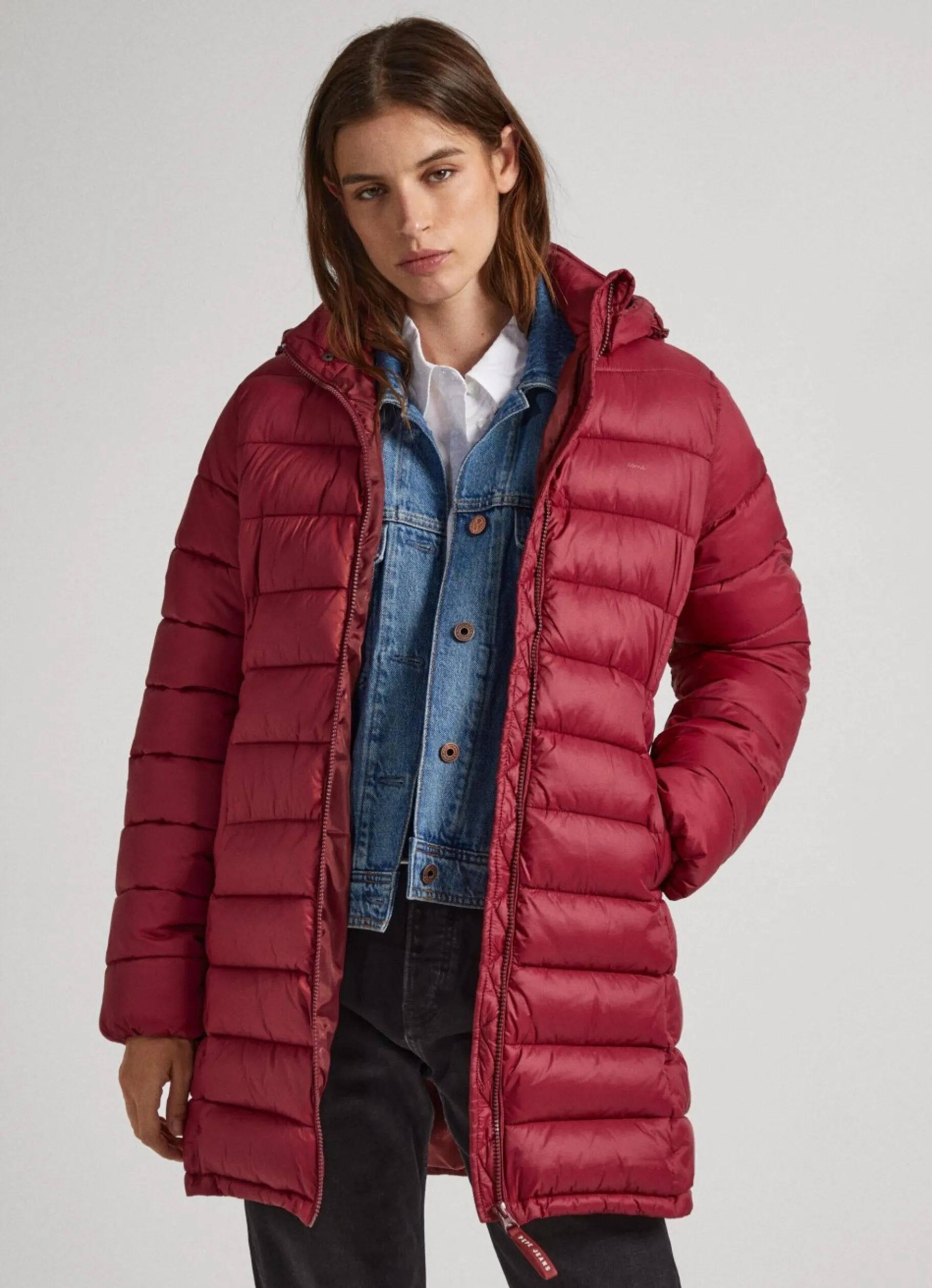Women Pepe Jeans Nylon Puffer Jacket