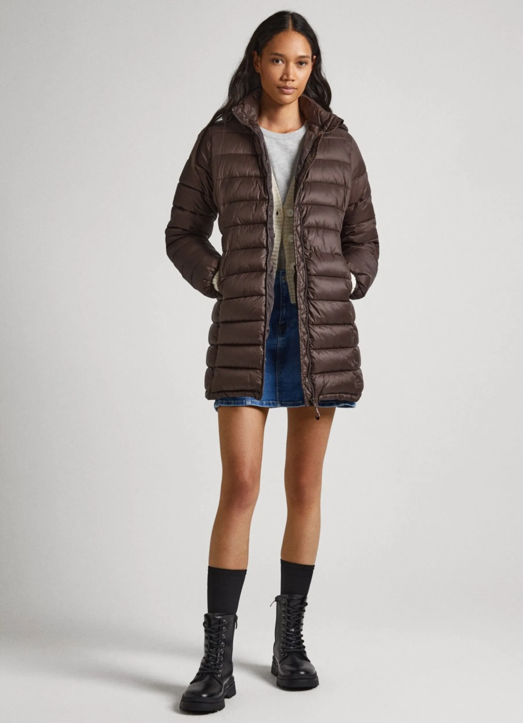 Women Pepe Jeans Nylon Puffer Jacket