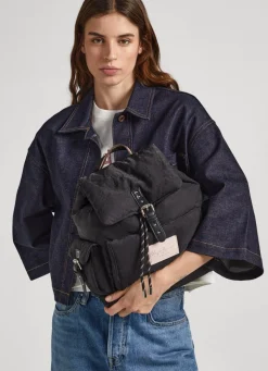 Women Pepe Jeans Nylon Travel Backpack