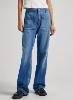 Women Pepe Jeans Nyomi Relaxed Fit High-Rise Jeans