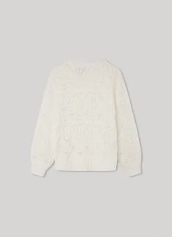 Girl Pepe Jeans Openwork Crew Neck Sweatshirt
