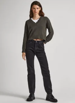 Women Pepe Jeans Openwork Sleeve Knit