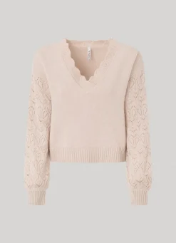 Women Pepe Jeans Openwork Sleeve Knit