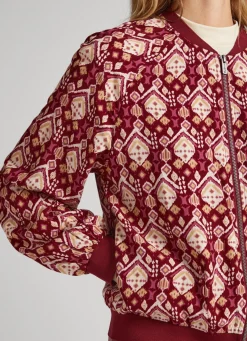 Women Pepe Jeans Ornamental Bomber Jacket