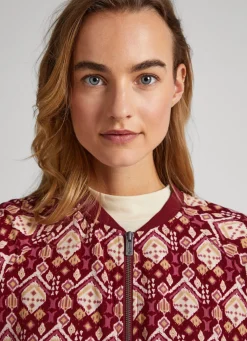 Women Pepe Jeans Ornamental Bomber Jacket
