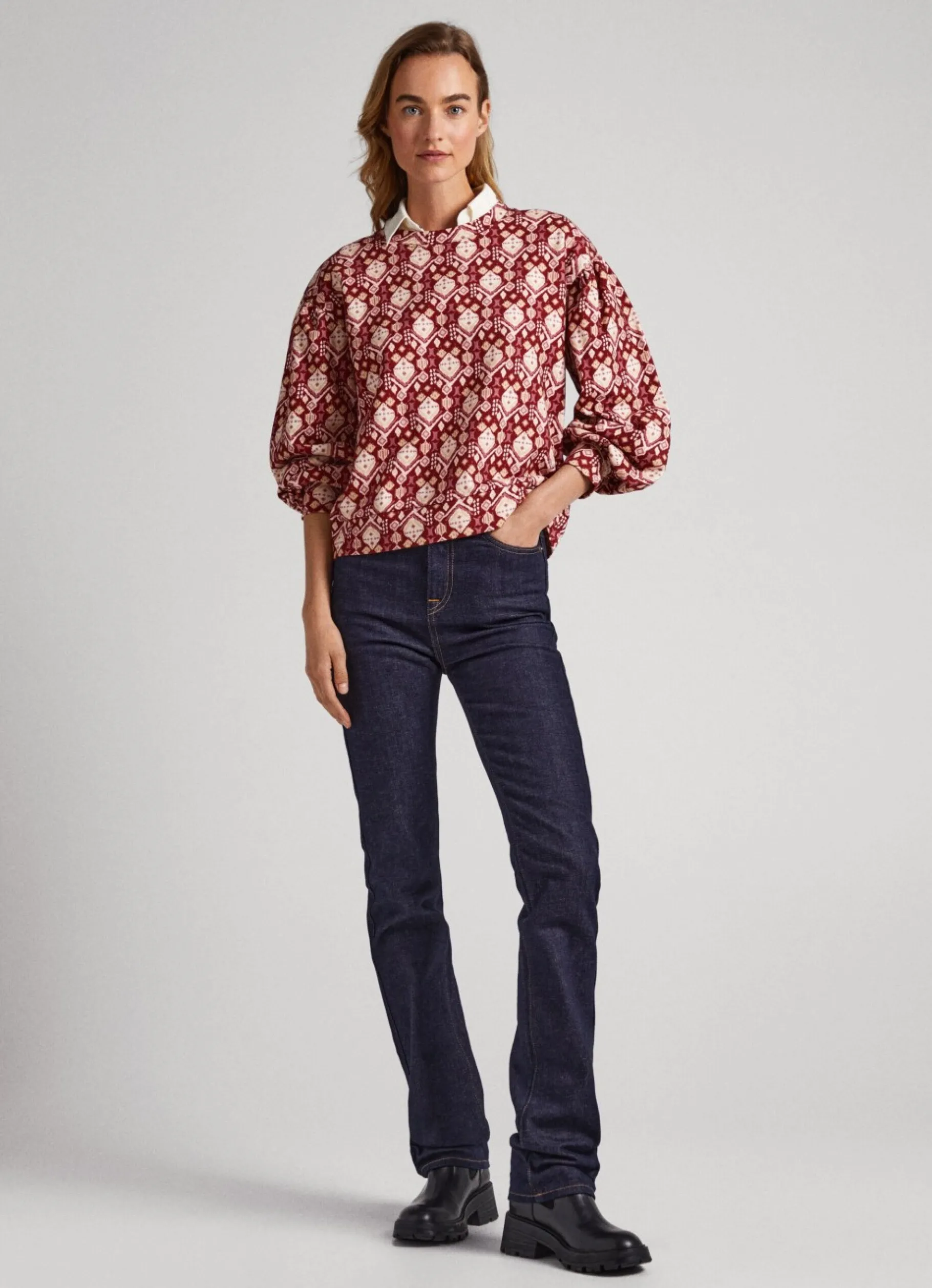 Women Pepe Jeans Ornamental Print Sweatshirt