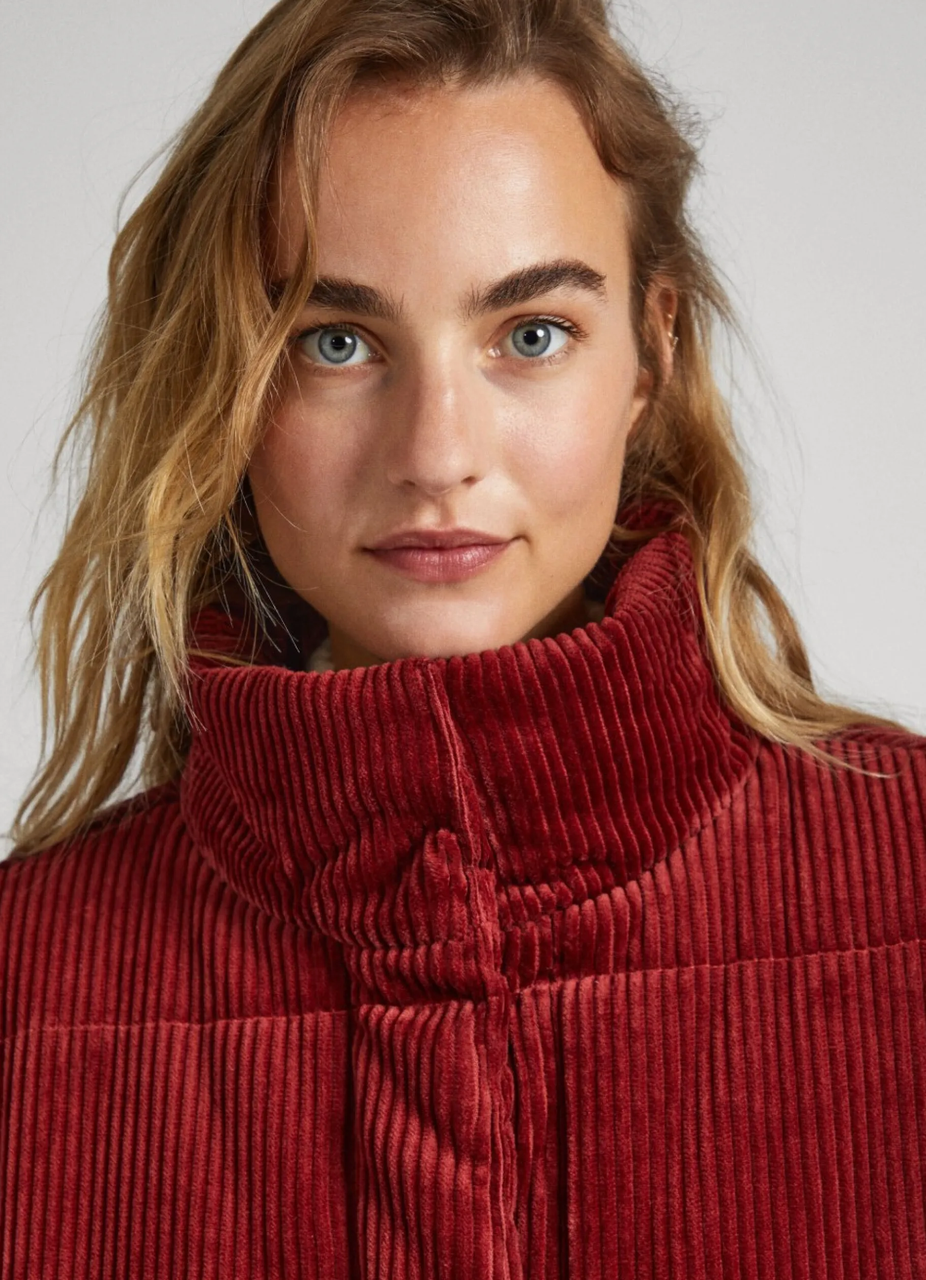 Women Pepe Jeans Oversized Corduroy Puffer Jacket