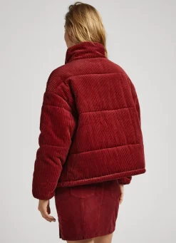 Women Pepe Jeans Oversized Corduroy Puffer Jacket