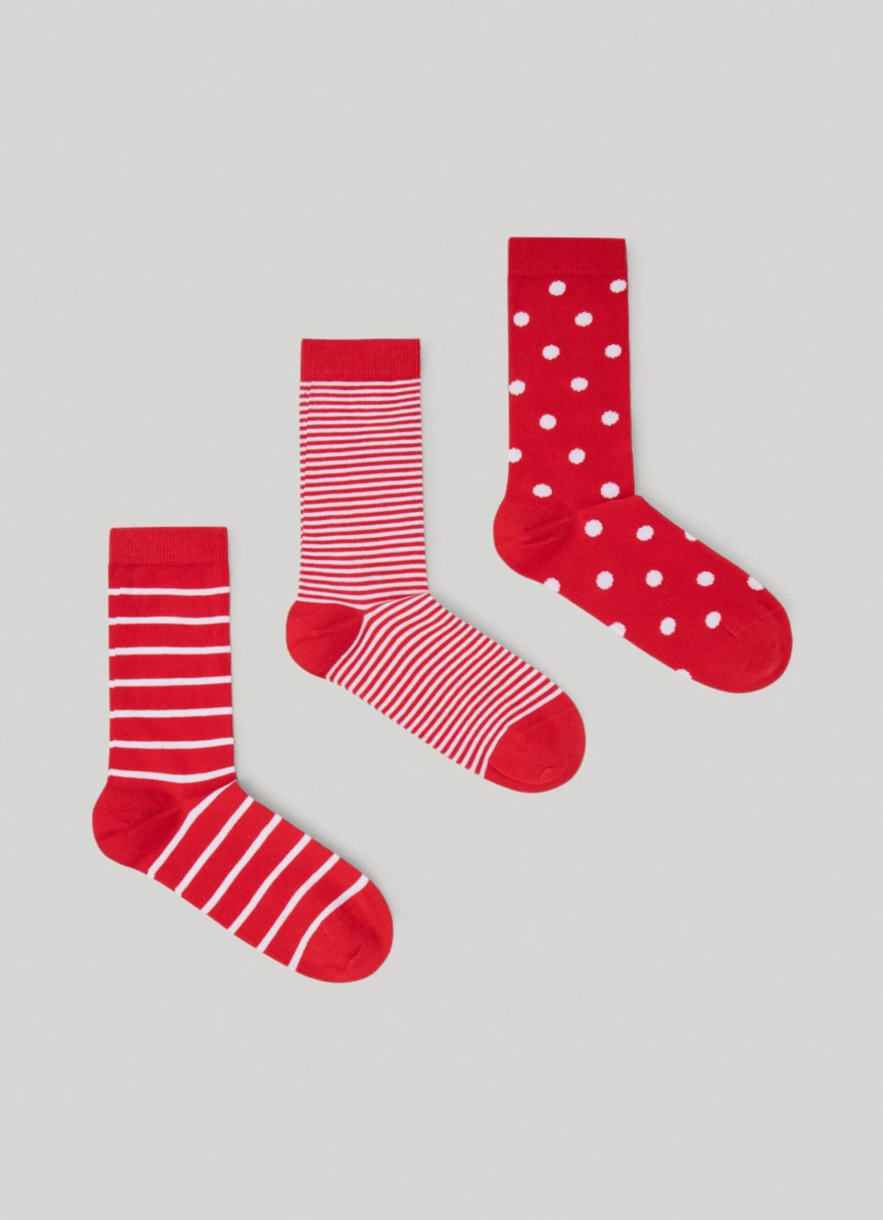 Women Pepe Jeans 3-Pack Dotted And Striped Socks