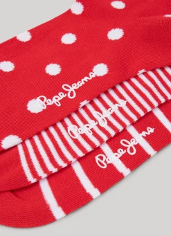 Women Pepe Jeans 3-Pack Dotted And Striped Socks