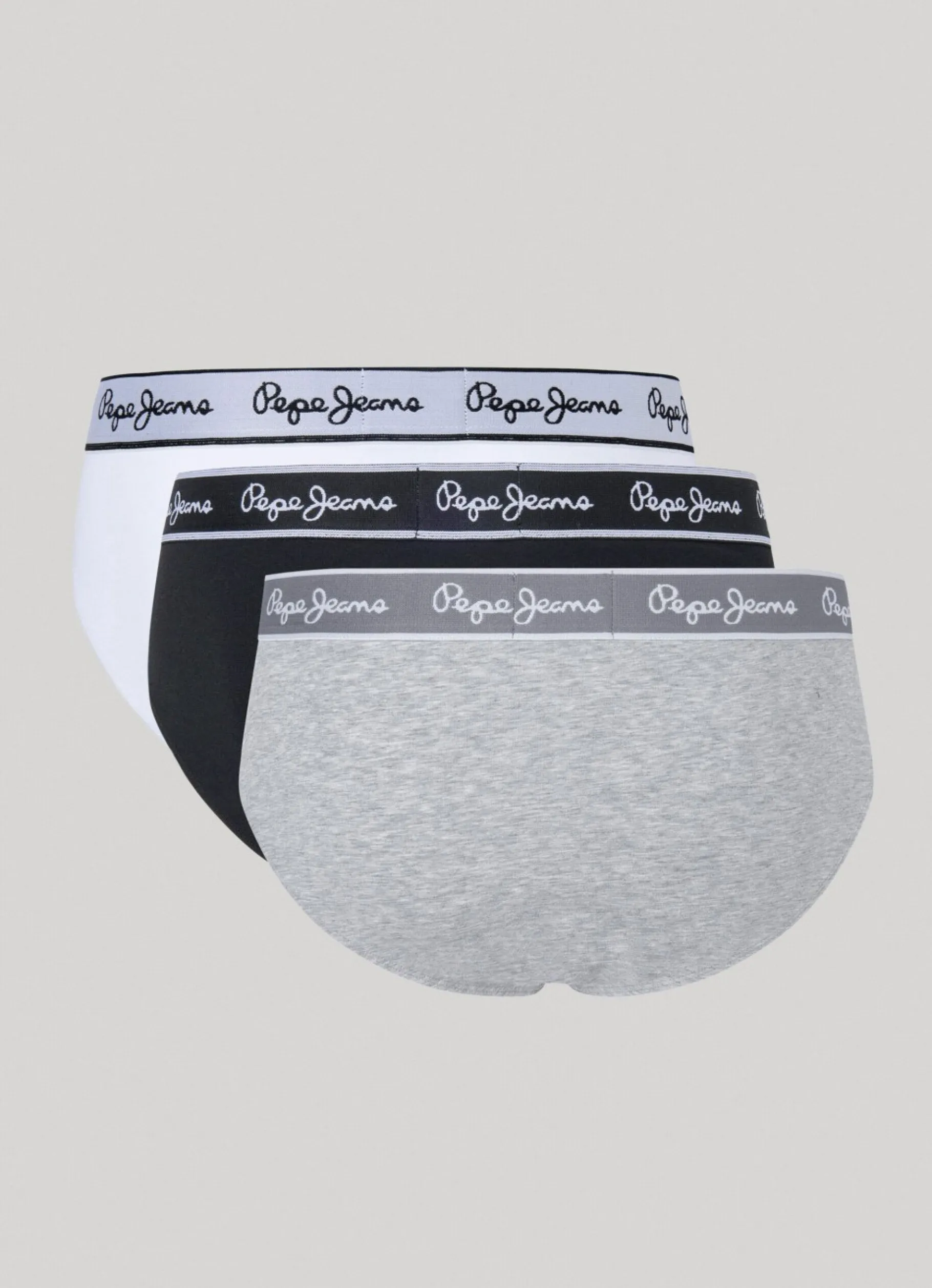Men Pepe Jeans 3Pack Elastic Cotton Briefs