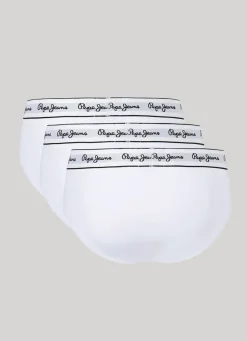 Men Pepe Jeans 3Pack Elastic Cotton Briefs