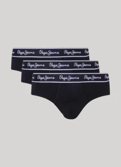 Men Pepe Jeans 3Pack Elastic Cotton Briefs