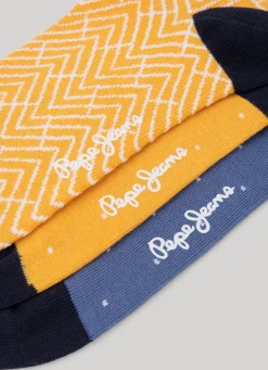 Women Pepe Jeans 3-Pack Geometric Crew Socks