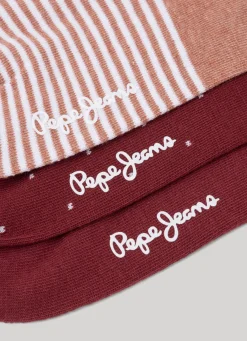 Women Pepe Jeans 3-Pack Mixed Ankle Socks