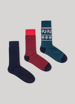 Men Pepe Jeans 3-Pack Mixed Crew Socks
