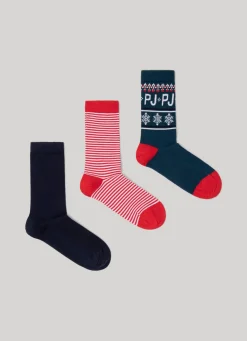 Women Pepe Jeans 3-Pack Mixed Crew Socks