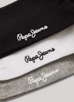 Women Pepe Jeans 3-Pack Ribbed Crew Socks