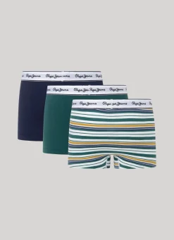 Men Pepe Jeans 3-Pack Striped Boxers