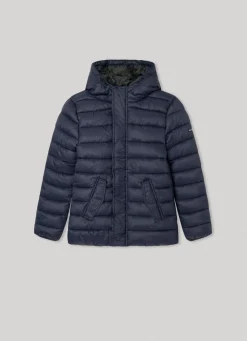 Boy Pepe Jeans Padded Down Jacket With Hood
