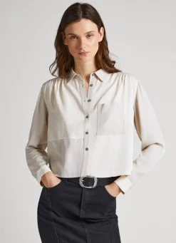 Women Pepe Jeans Patch Effect Shirt