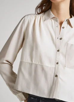 Women Pepe Jeans Patch Effect Shirt