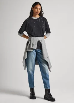 Women Pepe Jeans Pearl Detail T-Shirt