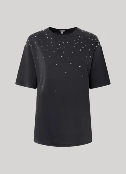 Women Pepe Jeans Pearl Detail T-Shirt