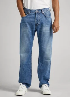 Men Pepe Jeans Penn Relaxed Fit Drop-Rise Jeans