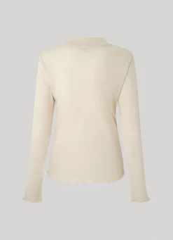 Women Pepe Jeans Perkins Collar Long Sleeve T-Shirt