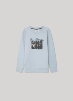Boy Pepe Jeans Photo Print Sweatshirt